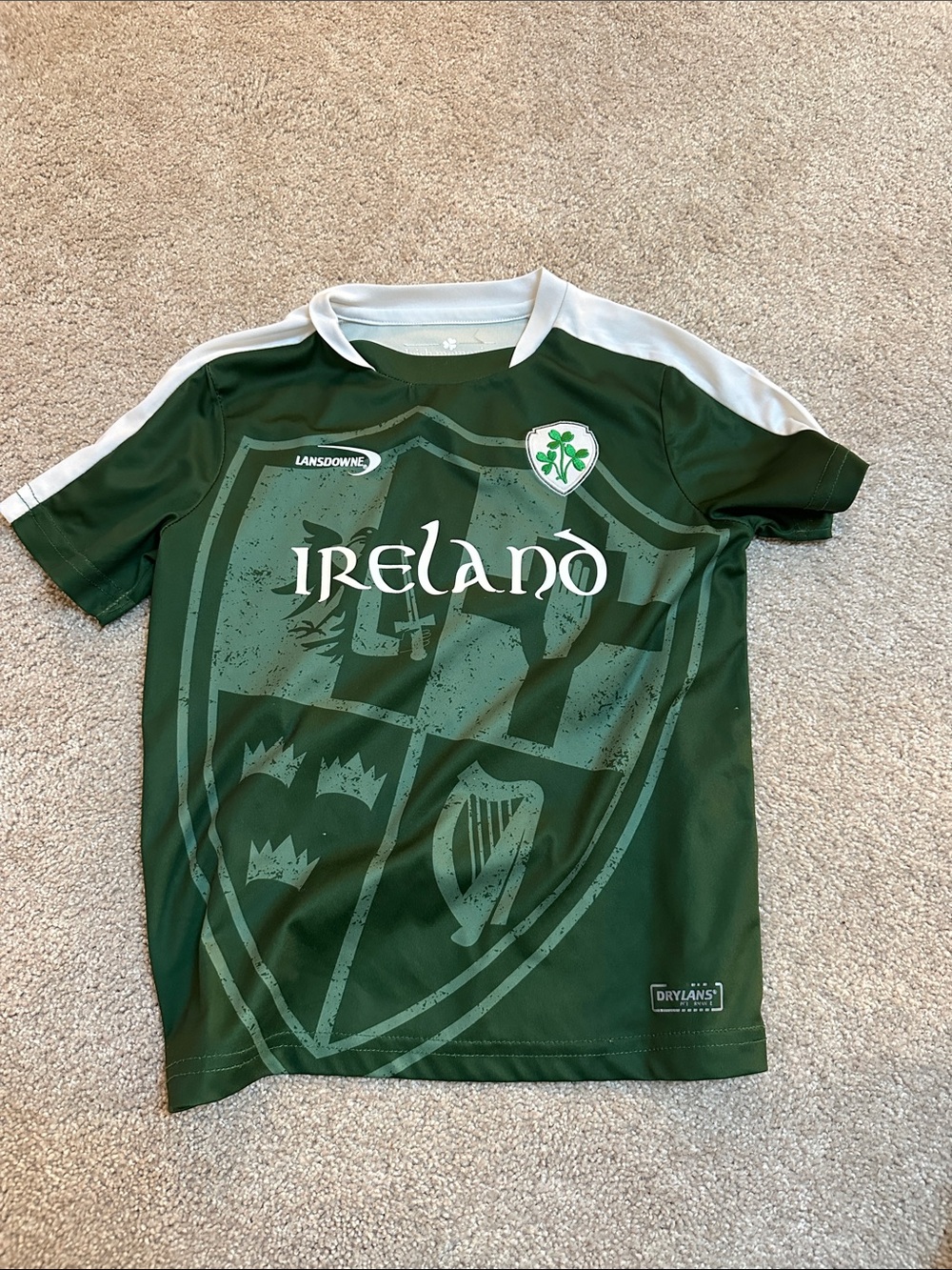 Ireland Kids' Green Soccer Jersey Size 5/6